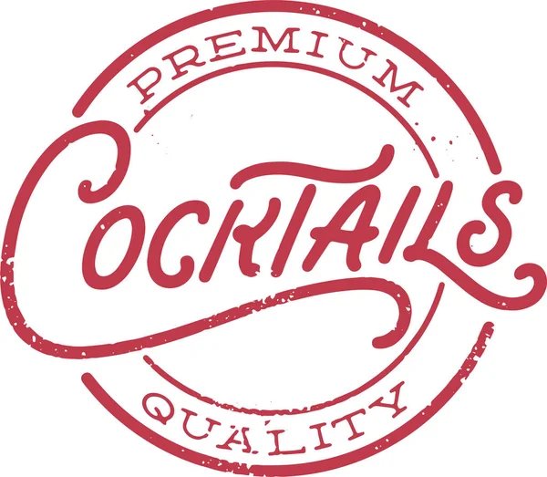 Premium Cocktail Bar Ristorante Francobollo — Vettoriale Stock
