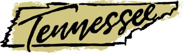 Tennessee Eyaleti ABD El Çizimi Tasarımı