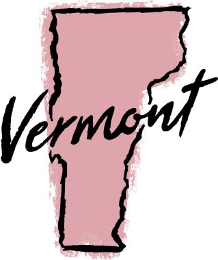 Vermont Eyaleti ABD El Çizimi Tasarımı