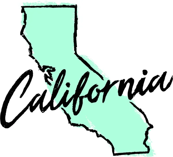 California State Usa Esquisse Dessinée Main — Image vectorielle