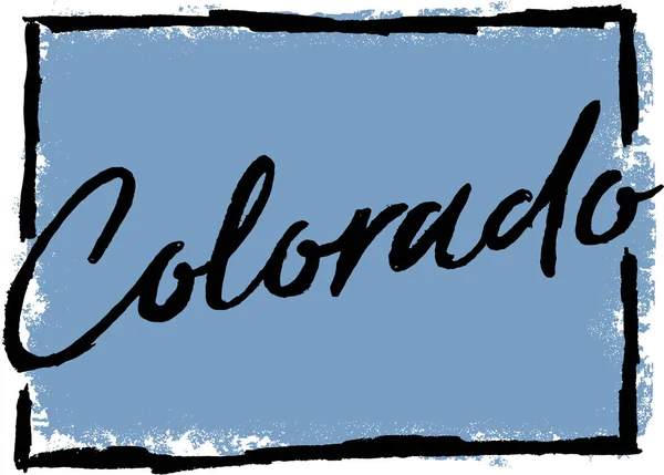 Colorado State Usa Diseño Boceto Dibujado Mano — Archivo Imágenes Vectoriales