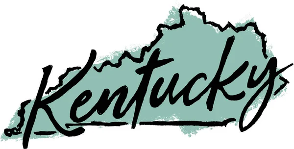 Kentucky State Usa Hand Çizim Tasarımı — Stok Vektör
