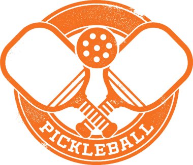 Vintage Style Pickleball Spor Pul Tasarımı