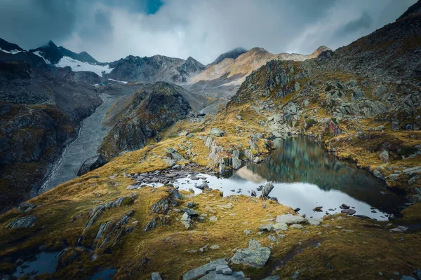 Vista Paisagem Alpina Montanha Áustria Fotografias De Stock Royalty-Free