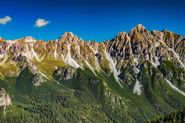 Вид Гірський Альпійський Пейзаж Австрії Сонячний День — стокове фото