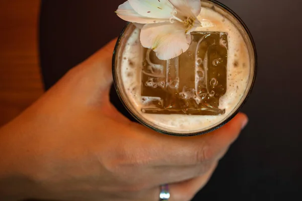 Cuba Libre Oder Long Island Eistee Cocktail Mit Spirituosen Cola — Stockfoto