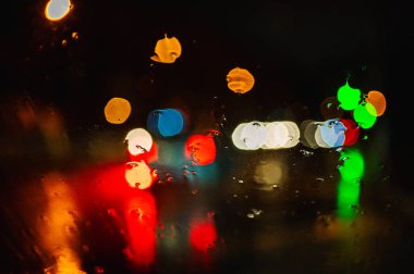 Lüks renkli bokeh arka planı. Soyut ışıklar arka planı bulanıklaştırır. Grafiksel kaynak