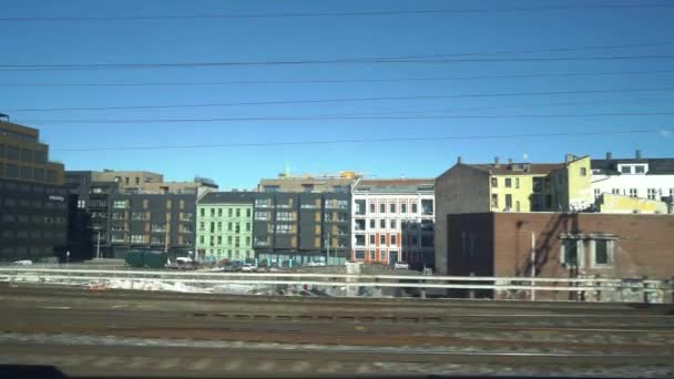 Oslo Norvégia 2023 Március Vezetőlemez Oslo Külvárosában Kora Tavasszal Filmezés — Stock videók