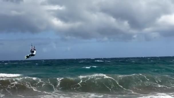 Ocak 2023 Karayipler Uçurtma Sörfü Birçok Genç Insan Hafta Sonları — Stok video