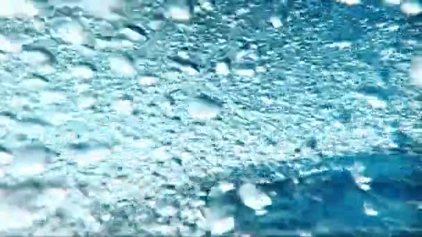 Αφηρημένη Εικόνα Φυσαλίδων Αέρα Στα Κρυστάλλινα Νερά Ενός Ορεινού Ρεύματος — Αρχείο Βίντεο