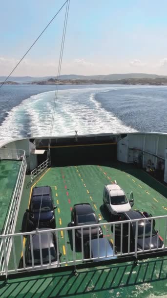 Sandvik Halhjem Noruega Junio 2023 2016 Barco Ferries Cargando Coches — Vídeo de stock