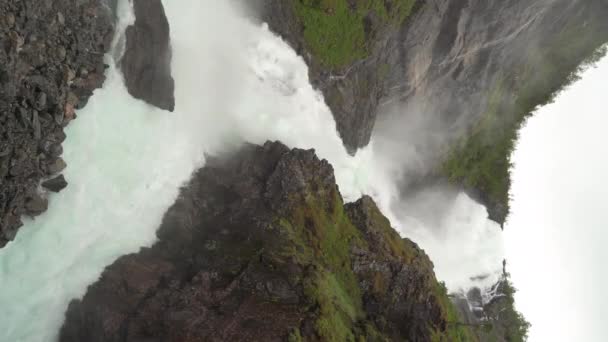 Мальовничий Водоспад Західній Норвегії — стокове відео