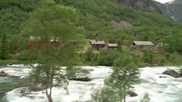 Flam Demiryolu Dünyanın Güzel Tren Seyahatlerinden Biridir Norveç Önde Gelen — Stok video