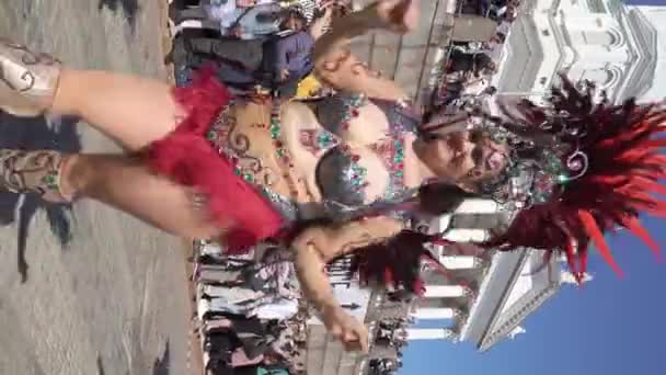 Helsinki Finnland Juni 2023 Traditioneller Sommer Helsinki Samba Carnaval Frau — Stockvideo