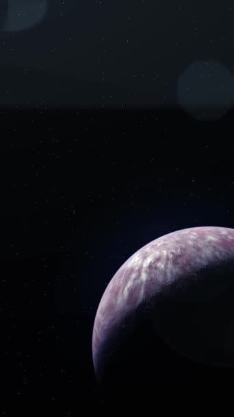 Kinematografie Neznámé Exoplanety Pevným Povrchem Atmosférou Hlubokém Vesmíru — Stock video