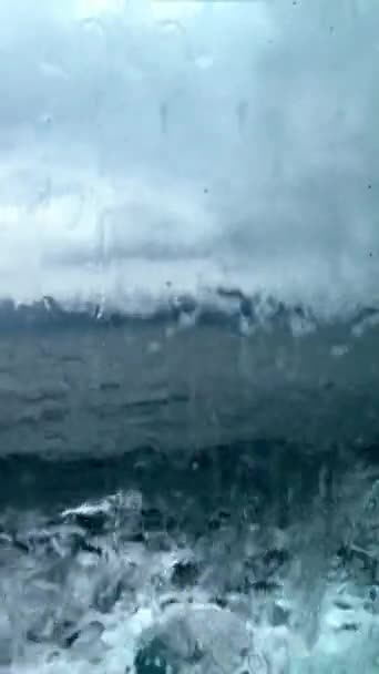 Eine Fährfahrt Zwischen Vestnes Und Molde Während Eines Sturms Atlantik — Stockvideo