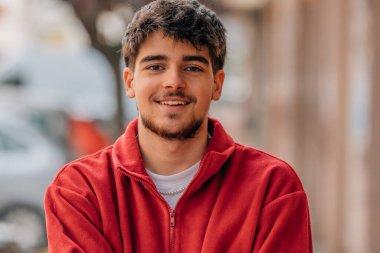 portrait of boy in the street
