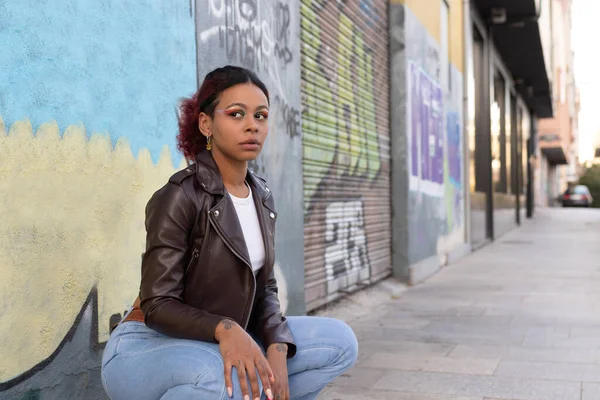 stock image urban girl in the street outdoors