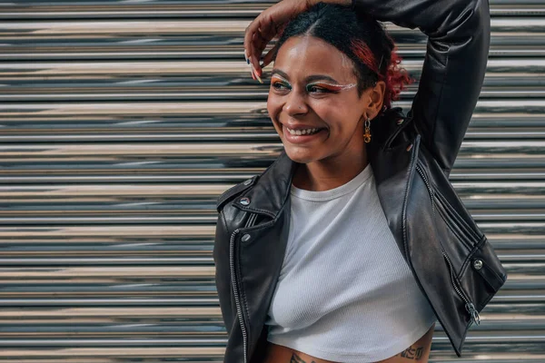 stock image urban girl in the street posing