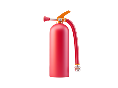 Yangın söndürme simgesi, 3 boyutlu illüstrasyon