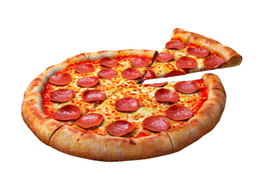 izole edilmiş pizza arka plan olmadan kesilmiş