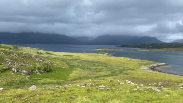 Loch Torridon Lago Mar Costa Oeste Escócia — Vídeo de Stock