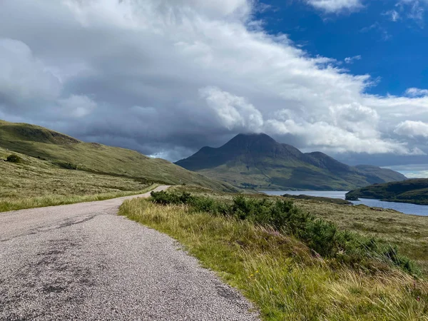 Unterwegs Loch Lurgainn Schottland Ist Ein Großes Tiefes Loch Das — Stockfoto