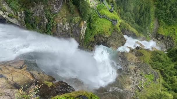 Stuibenfall Est Haute Cascade Tirols Peut Être Exploré Long Nouveau — Video