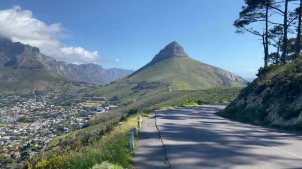 Άποψη Του Cape Town Από Signal Hill Ηλιόλουστη Μέρα Νότια — Αρχείο Βίντεο