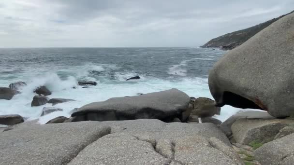 Пляж Лландидно Пляж Лландудно Атлантическом Побережье Южная Африка — стоковое видео