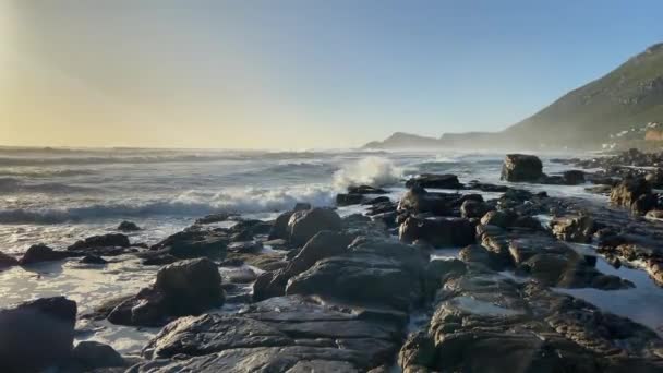 Rocky Beach Scarborough Evening Western Cape South Africa — Stock video