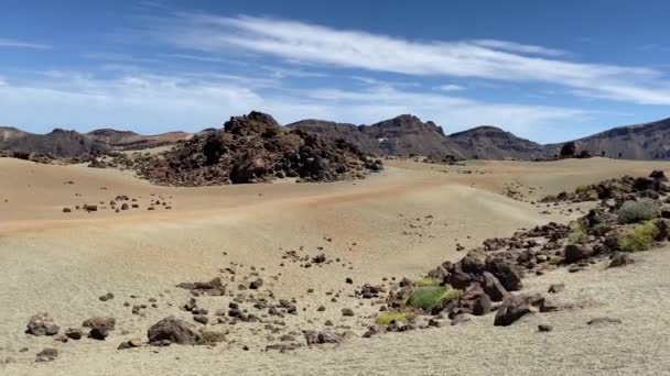 Landskapet Teide Nationalpark Ligger Teneriffa Den Största Spaniens Kanarieöarna Den — Stockvideo