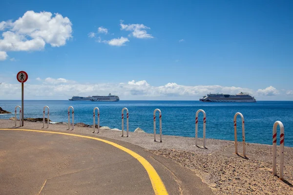 Santa Cruz Tenerife Tenerife June 2021 Fleet Empty Cruise Ships — стоковое фото