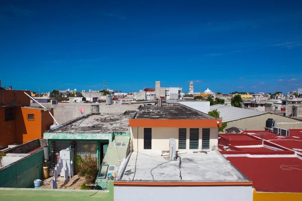 Campeche Mexico Januari 2018 Uitzicht Vanaf Oude Muren Campeche Typische — Stockfoto