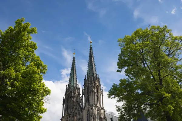 Detalhe Catedral São Venceslau Olomouc Morávia República Checa — Fotografia de Stock