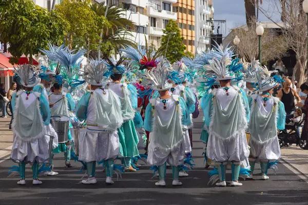 Arrecife Lanzarote February 2024 Πολύ Δημοφιλές Καρναβάλι Στο Arrecife Διοργανώνεται Royalty Free Φωτογραφίες Αρχείου