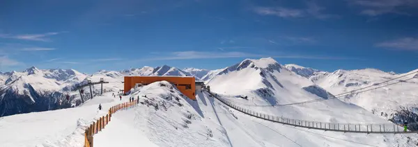Bad Gastein Austria Abril 2018 Paisaje Invernal Estación Esquí Bad Imágenes de stock libres de derechos