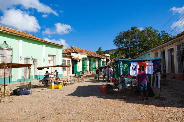 Тринидад Куба Января 2017 Года Типичный Уличный Рынок Тринидада Тринидад Стоковая Картинка