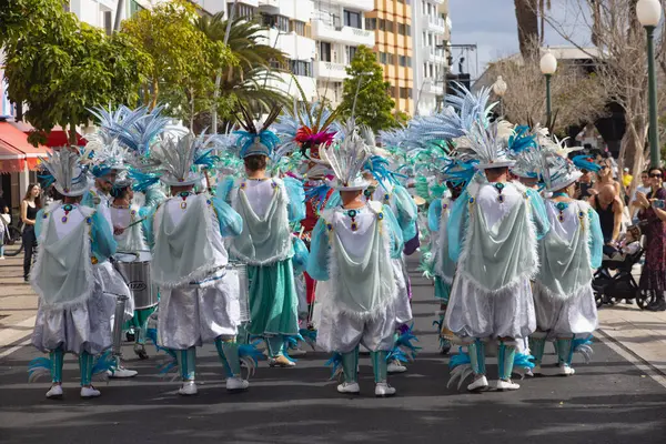 Arrecife Lanzarote Februar 2024 Der Karneval Arrecife Wird Jedes Jahr Stockbild