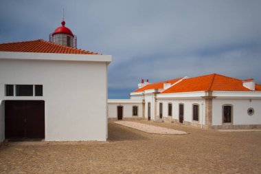 cabo de sao vicente, sagres, algarve, Portekiz (Eylül 1851 yılında inşa edilmiş olan deniz feneri)
