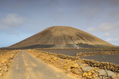 San Bartolome, Lanzarote, Kanarya Adaları, İspanya çevresindeki çöl manzarası