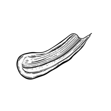 El kremi, El Yazması Vektörü, Grafik Tarzı, Çizgi Film İllüstrasyonu, Siyah ve Beyaz, Skeç Tarzı, Beyaz Arkaplanda İzole Edilmiş