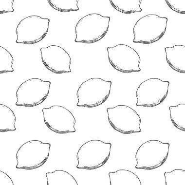 Taze Lemon, El Çizimi Vektörü, Grafik Tarzı, Çizgi Film İllüstrasyonu, Siyah ve Beyaz, Skeç Tarzı, Beyaz Arkaplanda İzole Edilmiş