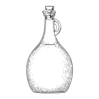 Yağ Şişesi, El Çizimi Vektörü, Grafik Tarzı, Çizgi Film İllüstrasyonu, Siyah ve Beyaz
