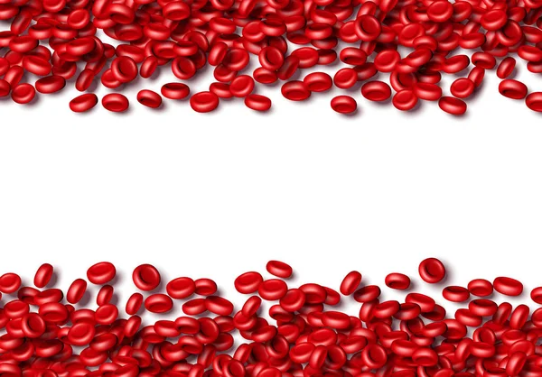Blutkörperchen Oder Rote Erythrozite Fließen Abstrakten Wissenschaftlichen Hintergrund Mit Medizinischen — Stockvektor