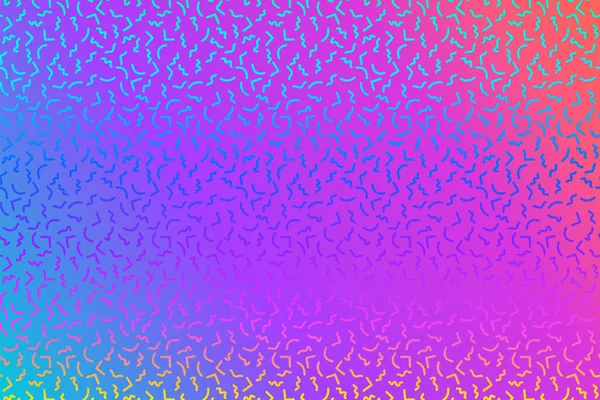 80年代のメンフィスの幾何学様式のカラフルなパターンと活気のあるサイケデリックな色の抽象的な背景 — ストックベクタ