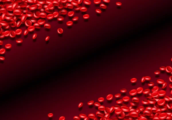 Células Sanguíneas Eritrócitos Vermelhos Fluindo Base Científica Abstrata Com Tema —  Vetores de Stock