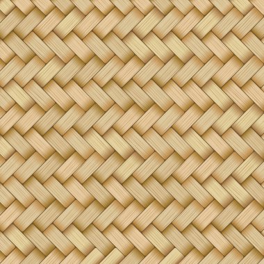 Çaprazlanmış sarı veya kahverengi pipet dokuması olan Reed minderi.
