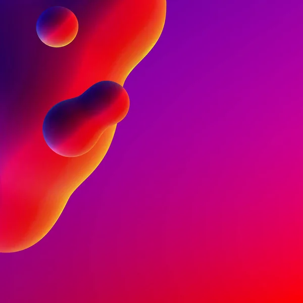 流体力学设计的液滴 具有充满活力的强烈色彩 在抽象的背景上飘扬 — 图库矢量图片