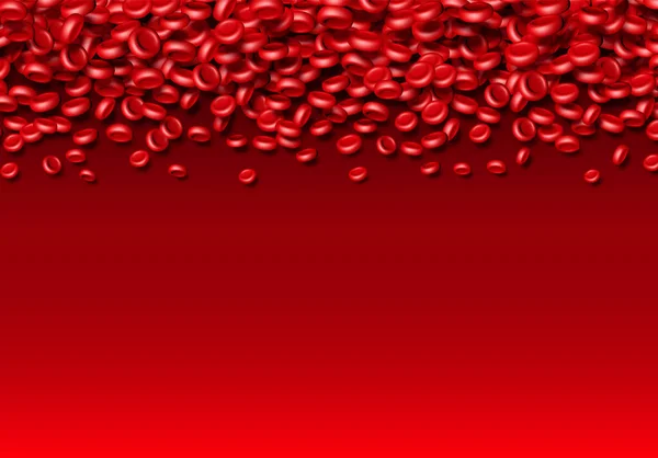 Células Sanguíneas Eritrócitos Vermelhos Fluindo Base Científica Abstrata Com Tema — Vetor de Stock